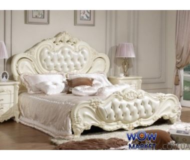 Кровать двуспальная Верона 180х200см с эко кожей белый Акорд