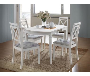 Кухонный комплект стола Modena и стулья Picasso, белый Ак