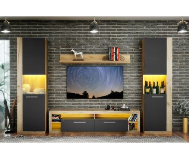 Мебельная стенка LUMIKO 1 Artos Design в гостиную дуб (Польша)