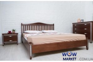 Кровать двуспальная Монблан 180х200см орех темный Микс-Мебель Мария
