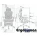 Кресло офисное Ergohuman Plus с подставкой для ног эргономичное, черное C.S. Group C.S. Group (Тайвань)