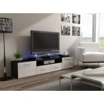 ТВ Тумба EVORA BLACK RTV Cama 194 Черный Мат / Белый Глянец