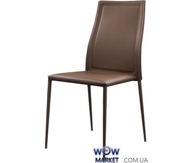 Кожаный стул Nicety (Найсети) c окрашенными ножками цвет капучино