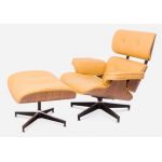 Кресло Eames lounge chair с отоманкой бежевое