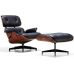 Кресло Eames lounge chair с отоманкой черное