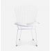 Стул Bertoia Chair белый с белой подушкой