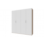 Распашной шкаф для одежды Норман Doros цвет Дуб Сонома / Белый 4 двери ДСП 200х54х220 (120000)