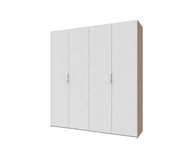 Распашной шкаф для одежды Норман Doros цвет Дуб Сонома / Белый 4 двери ДСП 200х54х220 (120000)