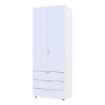 Распашной шкаф для одежды Гелар Doros цвет Белый 2 двери ДСП 77,5х49,5х203,4 (80737021)