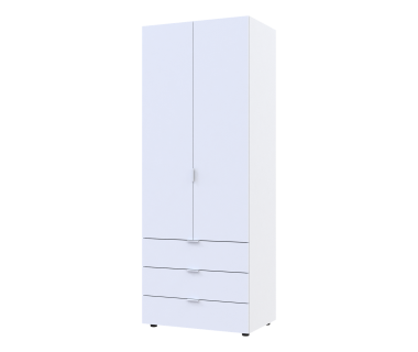 Распашной шкаф для одежды Гелар Doros цвет Белый 2 двери ДСП 77,5х49,5х203,4 (80737021)