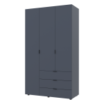 Распашной шкаф для одежды Гелар Doros цвета Графит 3 двери ДСП 116,2х49,5х203,4 (44900137)