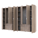 Распашной шкаф для одежды Гелар комплект Doros цвет Сонома 4+4 двери ДСП 310х49,5х203,4 (42002129)