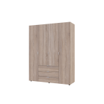 Распашной шкаф для одежды Гелар Doros цвет Дуб сонома 4 двери ДСП 155х49,5х203,4 (80397560)