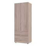 Распашной шкаф для одежды Гелар Doros цвет Сонома 2 двери ДСП 77,5х49,5х203,4 (80737022)