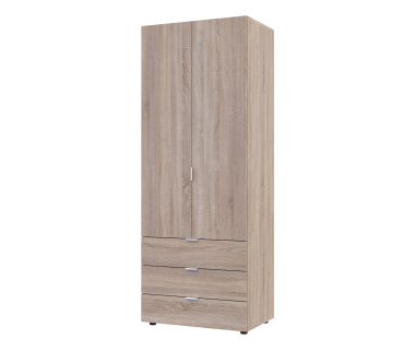 Распашной шкаф для одежды Гелар Doros цвет Сонома 2 двери ДСП 77,5х49,5х203,4 (80737022)