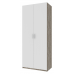 Распашной шкаф для одежды Кен Doros цвет Клондайк / Белый 2 двери ДСП 90х52х210 (80397637)