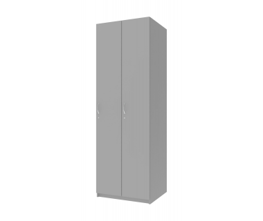 Раздевалка 2-х секционная Doros цвет Серый 2 двери ДСП 60х52х180 (40515763)