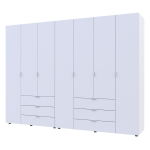 Распашной шкаф для одежды Гелар комплект Doros цвет Белый 3+4 двери ДСП 271,2х49,5х203,4 (42002120)