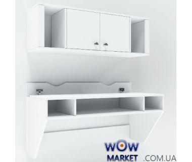 Навесной компьютерный стол ZEUS AirTable-II  Kit WT (белый)