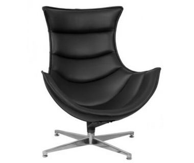 Кресло Ретро, экокожа, нержавеющая сталь, поворачивается, цвет черный SDM (Групо СДМ)