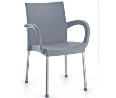 Кресло Irak Plastik Sumela алюминиевые ножки серый