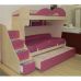 Выдвижные кровати для троих детей ВКТ 6 в интернет магазине мебели Вау Маркет