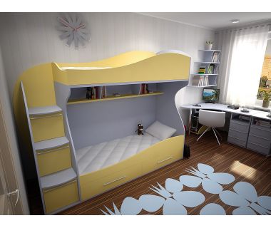Детская двухъярусная кровать чердак ДМ 147 «Рио»