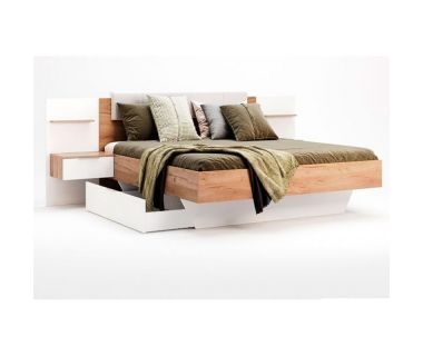 Кровать мягкая спинка + приставные прикроватные тумбы (2шт) + ящик, модульная система Асти,  Миромарк