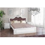 Стефания двуспальная кровать из масива дерева ясеня, цвет белый или бежевый Микс Мебель Элит