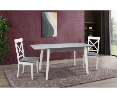 Портленд раскладной стол, белый с серым 1130 (+500)*695 мм Микс-Мебель Ультра