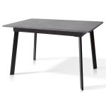 Раскладной стол Этна ножки черные, столешница темно-серая Микс Мебель