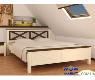 Кровать двуспальная Нормандия (Сосна) 160х200см Микс Мебель Уют