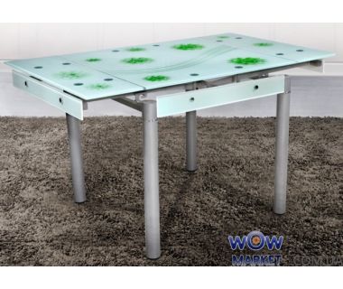 Стол раскладной Франческа 80-130*80 бело-зеленый Микс Мебель