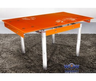 Стол раскладной Франческа 80-130*80 оранжевый Микс Мебель