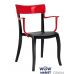 Кресло Hera-K 2445 черное сидение 09 верх прозрачно-красный 29 Papatya (Турция)