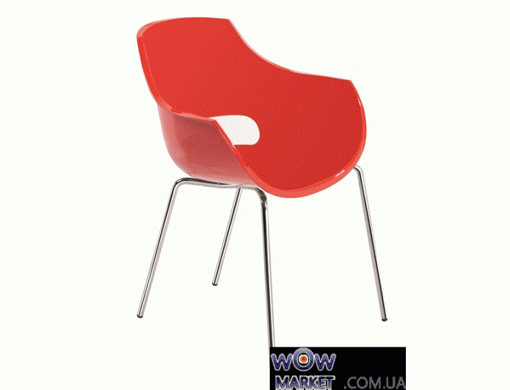 Кресло Opal 2709 ножки хром красный 44 Papatya (Турция)