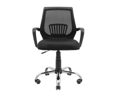 Кресло компьютерное Стар - Хром - Сетка черная