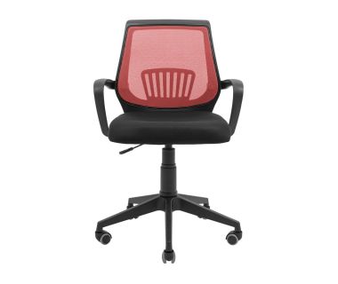 Кресло компьютерное Стар – Пластик – Сетка черная + красная