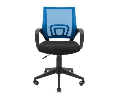 Кресло компьютерное Спайдер Ю - Пластик - Сетка черная + синяя
