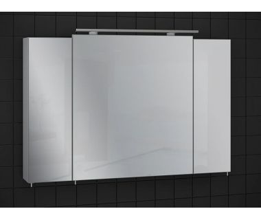 Зеркальный шкаф для ванной Everest 100 см серый, без подсветки