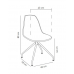Стул Tilia Eos-Z сиденье с тканью, ножки металлические PATCHWORK