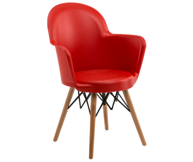 Кресло Tilia Gora-V ножки буковые красное