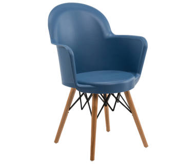 Кресло Tilia Gora-V ножки буковые синий джинс