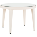 Стол Tilia Osaka d110 см столешница из стекла, ножки пластиковые кремовый