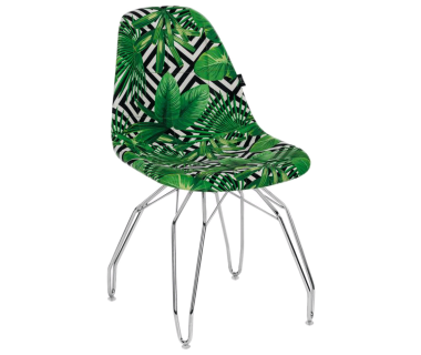 Стул Tilia Eos-M сиденье с тканью, ножки металлические хромированные VOKATO