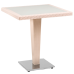 Стол Tilia Antares 70x70 см база хромированная кремовый