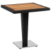 Стол Tilia Antares 70x70 см столешница ироко, база хромированная черный