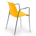 Кресло Tilia Laser ножки хромированные желтое