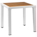 Стол Tilia Antares 80x80 см столешница ироко, ножки пластиковые белая слоновая кость