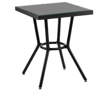 Стол Tilia Kobe 60x60 см столешница из стекла черный - черный